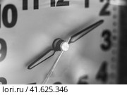Photography of the clock face.  Black and white. Time concept. Стоковое фото, фотограф YuryKara / Фотобанк Лори