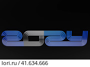 3D illustration inscription 2024 on a black   background. Changeability of years. Illustration of the symbol of the new year. Стоковое фото, фотограф Виталий Сова / Фотобанк Лори