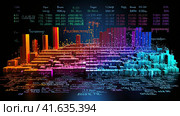 Illustration of the financial stock market chart.The concept of business investment and future stock trading. Generated by AI. Стоковое AI-изображение, AI-художник Ярославский Максим / Фотобанк Лори