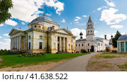 View of the ancient Novotorzhsky Borisoglebsky monastery in the city of Torzhok. Стоковое фото, фотограф Яков Филимонов / Фотобанк Лори
