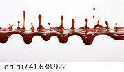 Chocolate splash, isolated on a white background. Generated by AI. Стоковое AI-изображение, AI-художник Ярославский Максим / Фотобанк Лори