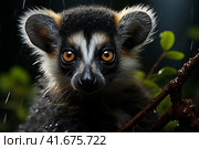 Lemur, super realistic,    Generative AI. Стоковое AI-изображение, AI-художник Анна Кривицкая / Фотобанк Лори