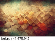 Abstract background of vintage hues, seamless texture of irregular, angular shapes and faded colors. Perfect backdrop for your design. Generative AI. Стоковое AI-изображение, AI-художник Андрей Степанов / Фотобанк Лори