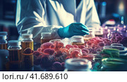 Laboratory for the Study of Living Organic Substances. Стоковое AI-изображение, AI-художник Кирилл Черезов / Фотобанк Лори