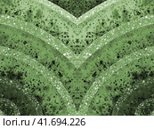 Abstract pattern of parallel intersecting arcs, spots and strokes on a green background. Illustration. Стоковая иллюстрация, иллюстратор Бузмакова Светлана / Фотобанк Лори