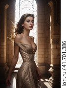 luxury female portrait. Стоковое AI-изображение, AI-художник Lekcej / Фотобанк Лори