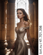 luxury female portrait. Стоковое AI-изображение, AI-художник Lekcej / Фотобанк Лори
