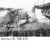 Охрана партизанами железнодорожного моста. Забайкалье, 1918-1922 гг. Редакционное фото, фотограф Сергей Елизарьев / Фотобанк Лори