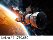Magnificent Views, Hubble Space Telescope Observing Cosmic Objects in Space. Стоковое AI-изображение, AI-художник Юрий Поздников / Фотобанк Лори