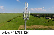 Cellular tower. Equipment for relaying cellular and mobile signal. Стоковое фото, фотограф Леонид Еремейчук / Фотобанк Лори