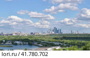 Летняя Москва. Таймлапс. Вид с Крылатских холмов. (2021 год). Стоковое видео, видеограф Евгений Капранов / Фотобанк Лори