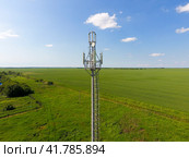 Cellular tower. Equipment for relaying cellular and mobile signal. Стоковое фото, фотограф Леонид Еремейчук / Фотобанк Лори