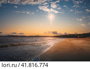 Sand beach. Panorama for nordic experience travel materials. Стоковое фото, фотограф Катерина Ковалева / Фотобанк Лори
