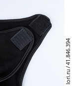 Black nylon Velcro fastener for making our woks, chevrons, for sewing clothes and bags. Wide textile clasp. Стоковое фото, фотограф Виталий Сова / Фотобанк Лори