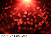 Festive red and black background with boke and yellow light on top. Стоковое фото, фотограф Светлана Ильева (Иванова) / Фотобанк Лори