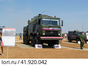 Военная машина для ремонта и эвакуации техники РЭМ-КЛ на шасси "Урал", Средняя Ахтуба, Волгоградская область, Россия (2021 год). Редакционное фото, фотограф Андрей Цыганков / Фотобанк Лори