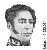 Simon Bolivar (1783 - 1830) Portrait from Venezuelan Banknotes. Стоковое фото, фотограф FotograFF / Фотобанк Лори