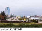 Panorama to the center of Minsk, Belarus (2024 год). Редакционное фото, фотограф EugeneSergeev / Фотобанк Лори