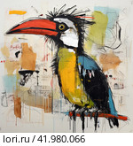 Toucan drawing,Generative AI. Стоковое AI-изображение, AI-художник Анна Кривицкая / Фотобанк Лори