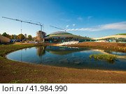 Строительство Суздаль АКВА, водный развлекательный комплекс (2023 год). Стоковое фото, фотограф Олег Пученков / Фотобанк Лори