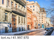 Московский музей современного искусства и Дом-музей Ермоловой, Тверской бульвар, Москва (2024 год). Редакционное фото, фотограф Baturina Yuliya / Фотобанк Лори