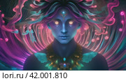 A portrait of an amazing woman whose eyes radiate a special mystery and magic. Стоковое AI-видео, аниматор Юрий Поздников / Фотобанк Лори