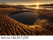 сказочный закат на реке в Сибири. Стоковое фото, фотограф Данил Хусаинов / Фотобанк Лори