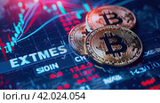 The new Bitcoin ETF: A modern digital investment currency in financial markets. The concept of Bitcoin in the world of finance. Стоковое AI-изображение, AI-художник Ярославский Максим / Фотобанк Лори