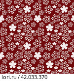 Seamless abstract Christmas pattern of snowflakes, ice flakes xmas background. Стоковая иллюстрация, иллюстратор Iva Noel / Фотобанк Лори
