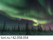 Northern lights reflected in the water. Стоковое фото, фотограф Данил Хусаинов / Фотобанк Лори