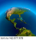 Caribbean, Pacific and Atlantic Oceans. Стоковая иллюстрация, иллюстратор Антон Балаж / Фотобанк Лори