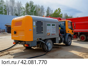 Powerful special equipment with a compressor. Стоковое AI-изображение, AI-художник Юрий Поздников / Фотобанк Лори