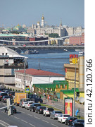 Фрунзенская набережная. Москва-река. Крымский мост. Город Москва (2014 год). Редакционное фото, фотограф lana1501 / Фотобанк Лори