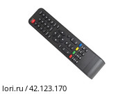 Пульт дистанционного управления телевизором на белом фоне. Remote control unit on a white background. Стоковое фото, фотограф Татьяна Д / Фотобанк Лори