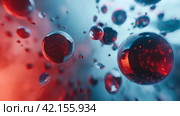 Abstract Glass Balls Shatter When Collided. Стоковое AI-изображение, AI-художник Кирилл Черезов / Фотобанк Лори
