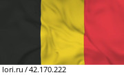 Развевающийся флаг Бельгии, бесшовная анимация в 4к. Waving flag of Belgium. 3d seamless animation in 4k resolution video. Стоковая анимация, аниматор Александр Кузнецов / Фотобанк Лори