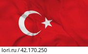 Развевающийся флаг Турции, бесшовная анимация в 4к. Waving flag of Turkey. 3d seamless animation in 4k resolution video. Стоковая анимация, аниматор Александр Кузнецов / Фотобанк Лори