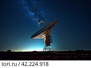 Radiotelescope antenna. Generate Ai. Стоковое AI-изображение, AI-художник Иван Рябоконь / Фотобанк Лори