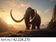 Wooly mammoth. Generate Ai. Стоковое AI-изображение, AI-художник Иван Рябоконь / Фотобанк Лори