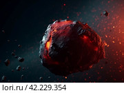 Asteroid red cinematic. Generate AI. Стоковое AI-изображение, AI-художник Иван Рябоконь / Фотобанк Лори