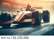 Racing car f1 circuit. Generate Ai. Стоковое AI-изображение, AI-художник Иван Рябоконь / Фотобанк Лори