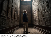 Egyptian tomb man culture. Generate Ai. Стоковое AI-изображение, AI-художник Иван Рябоконь / Фотобанк Лори