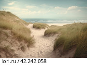 Way leading ocean. Generate Ai. Стоковое AI-изображение, AI-художник Иван Рябоконь / Фотобанк Лори