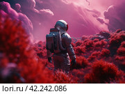 Astronaut red planet symbiote. Generate Ai. Стоковое AI-изображение, AI-художник Иван Рябоконь / Фотобанк Лори