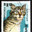Почтовая марка с гашением Камбоджа 1985 год. Полосатый кот (Felis silvestris catus) (2024 год). Редакционное фото, фотограф Елена Бобкова / Фотобанк Лори