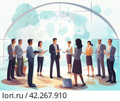 The concept of business financial report analytics. Стоковое AI-изображение, AI-художник Ярославский Максим / Фотобанк Лори