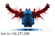 Rorschach test - a psychodiagnostic test for personality research. Generative AI. Стоковое AI-изображение, AI-художник Андрей Аркуша / Фотобанк Лори