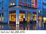 Niederegger-Cafe - кафе, магазин и музей марципана в Любеке, Германия (2016 год). Редакционное фото, фотограф Михаил Марковский / Фотобанк Лори