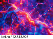 Абстрактный электрический фон. Generative AI. Стоковое AI-изображение, AI-художник Щеголева Ольга / Фотобанк Лори