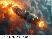 Cosmic Revelations in Sci-Fi Guise: A Grand Journey Through the Mysteries of the Universe's Technology. Стоковое AI-изображение, AI-художник Юрий Поздников / Фотобанк Лори